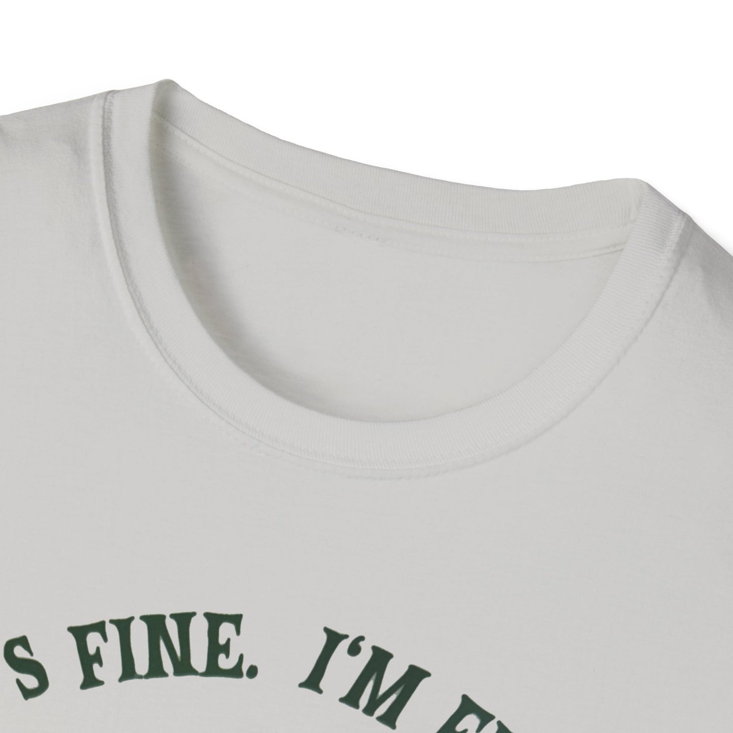 Unisex Skeleton Tee: It's Fine, I'm Fine, Perfect for Halloween, Casual Wear, Gifts for Friends, Fun Statement Shirt, Daily Comfort Wear