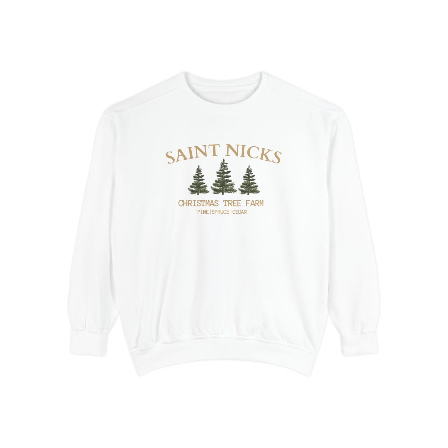 Saints Nicks Christmas Unisex Garment-Dyed Sweatshirt
