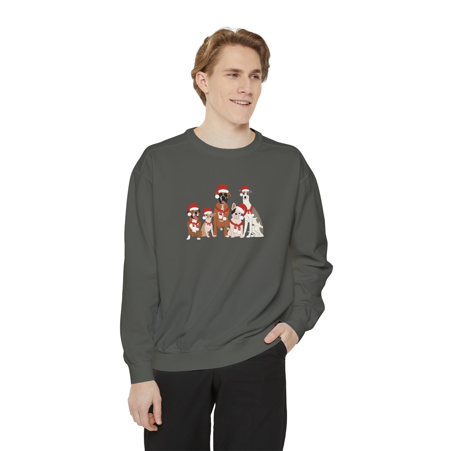 Santa Doggies Unisex Garment-Dyed Sweatshirt