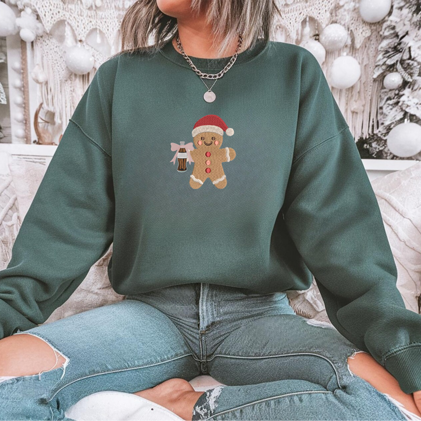 Gingerbread custom holiday drink sweatshirt