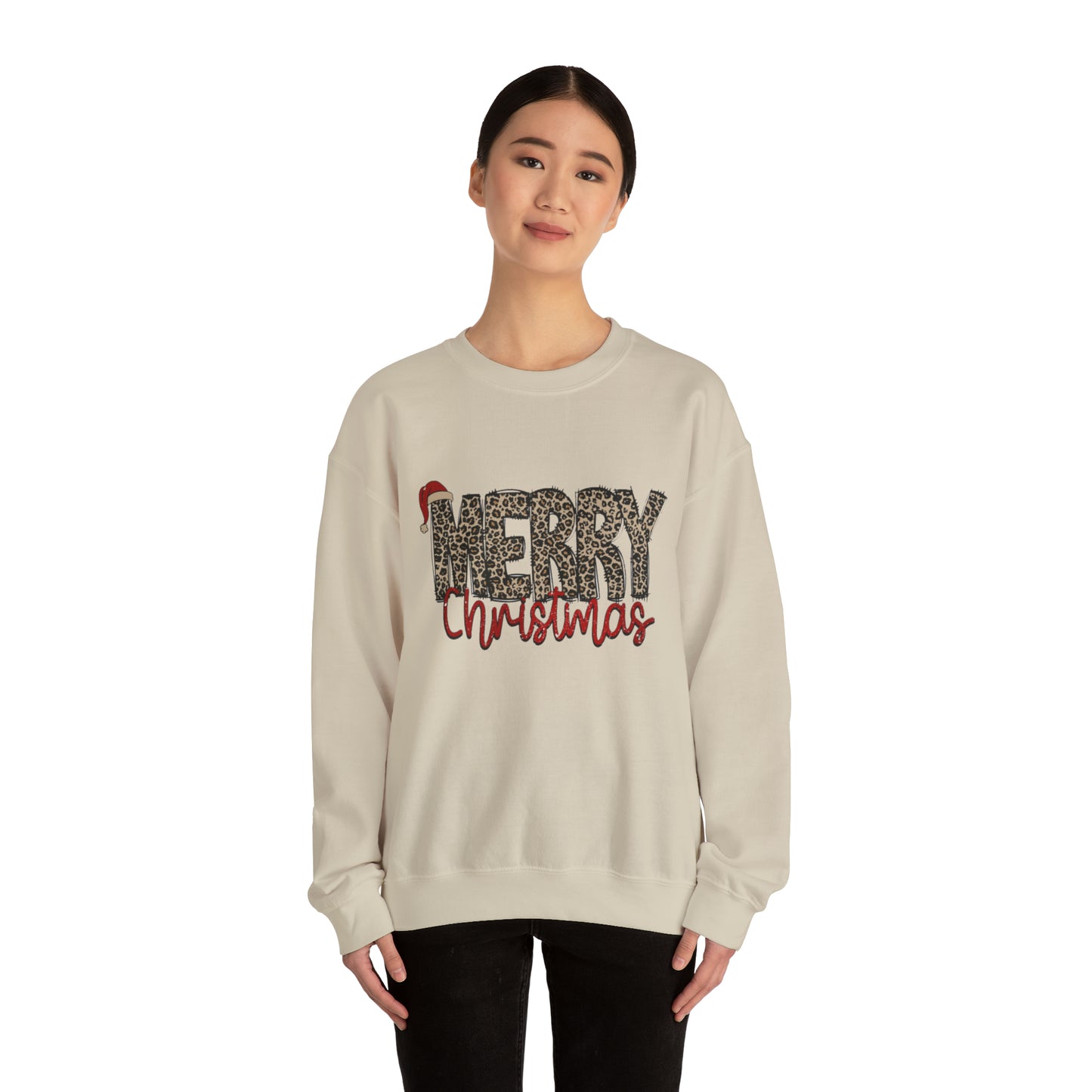 Merry Christmas Cheetah Unisex Sweatshirt