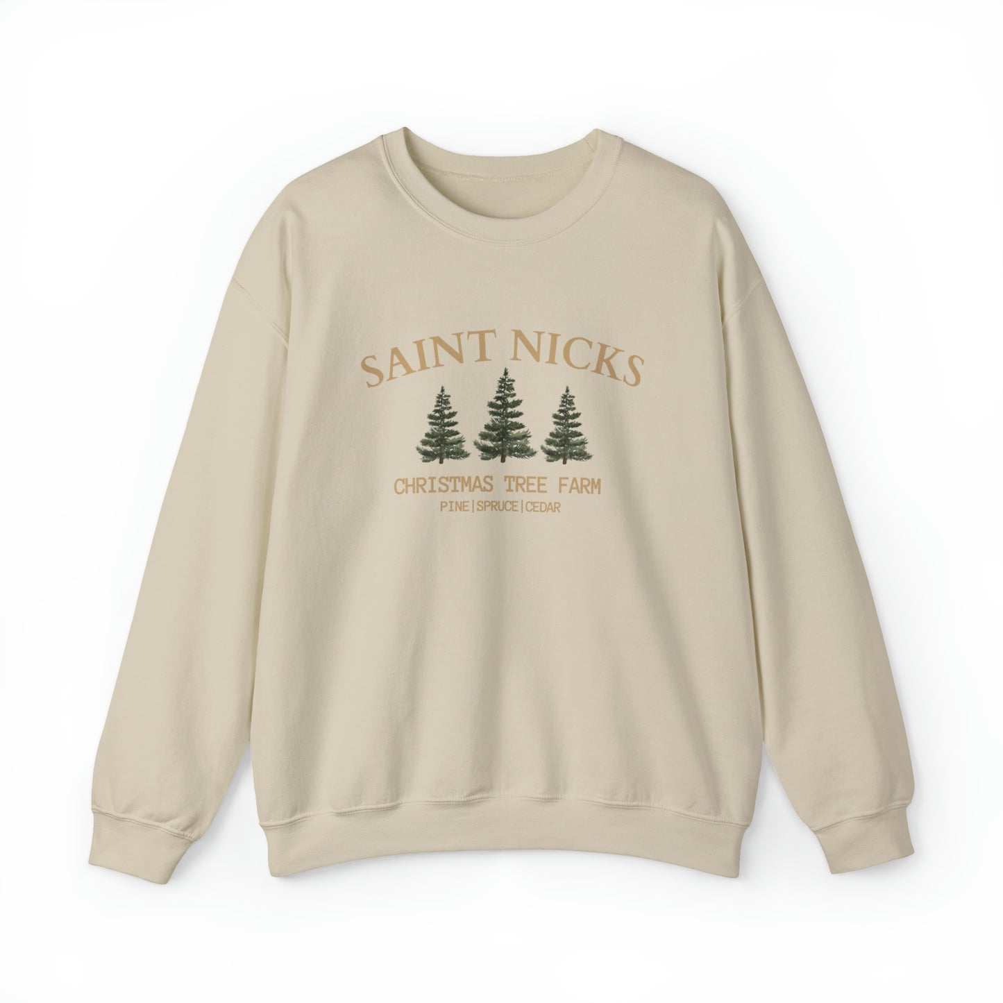 Saint Nicks Christmas Trees Unisex Heavy Blend Crewneck Sweatshirt