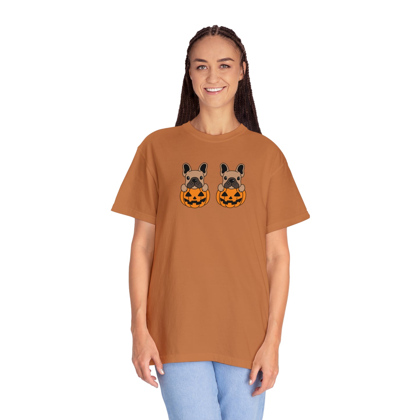 Doggie Pumpkins Unisex Garment-Dyed T-shirt