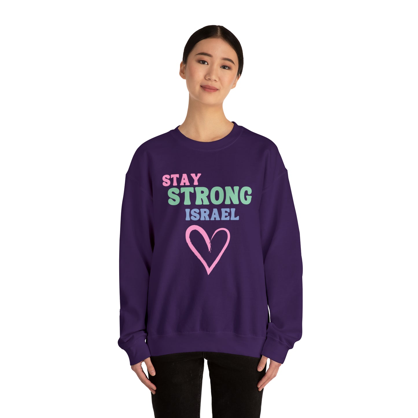 Stay Strong Israel Unisex Heavy Blend Crewneck Sweatshirt