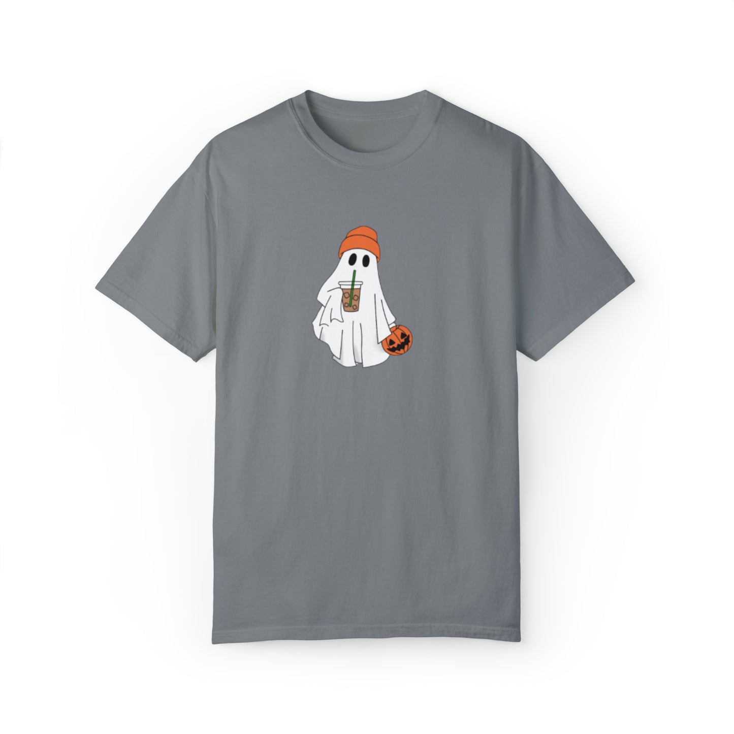 Ghost Iced Coffee Unisex Garment-Dyed T-shirt