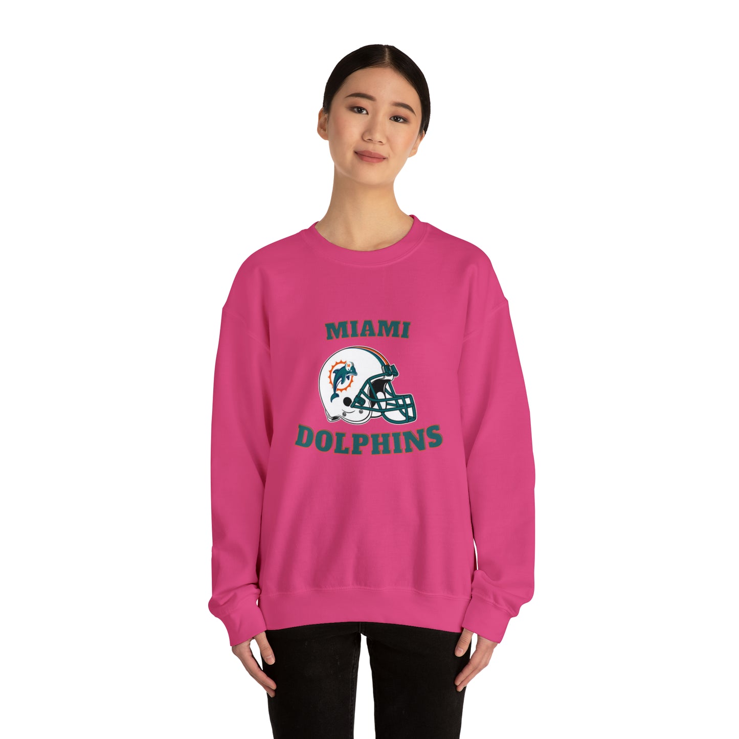 Miami Dolphins Unisex Heavy Blend Crewneck Sweatshirt
