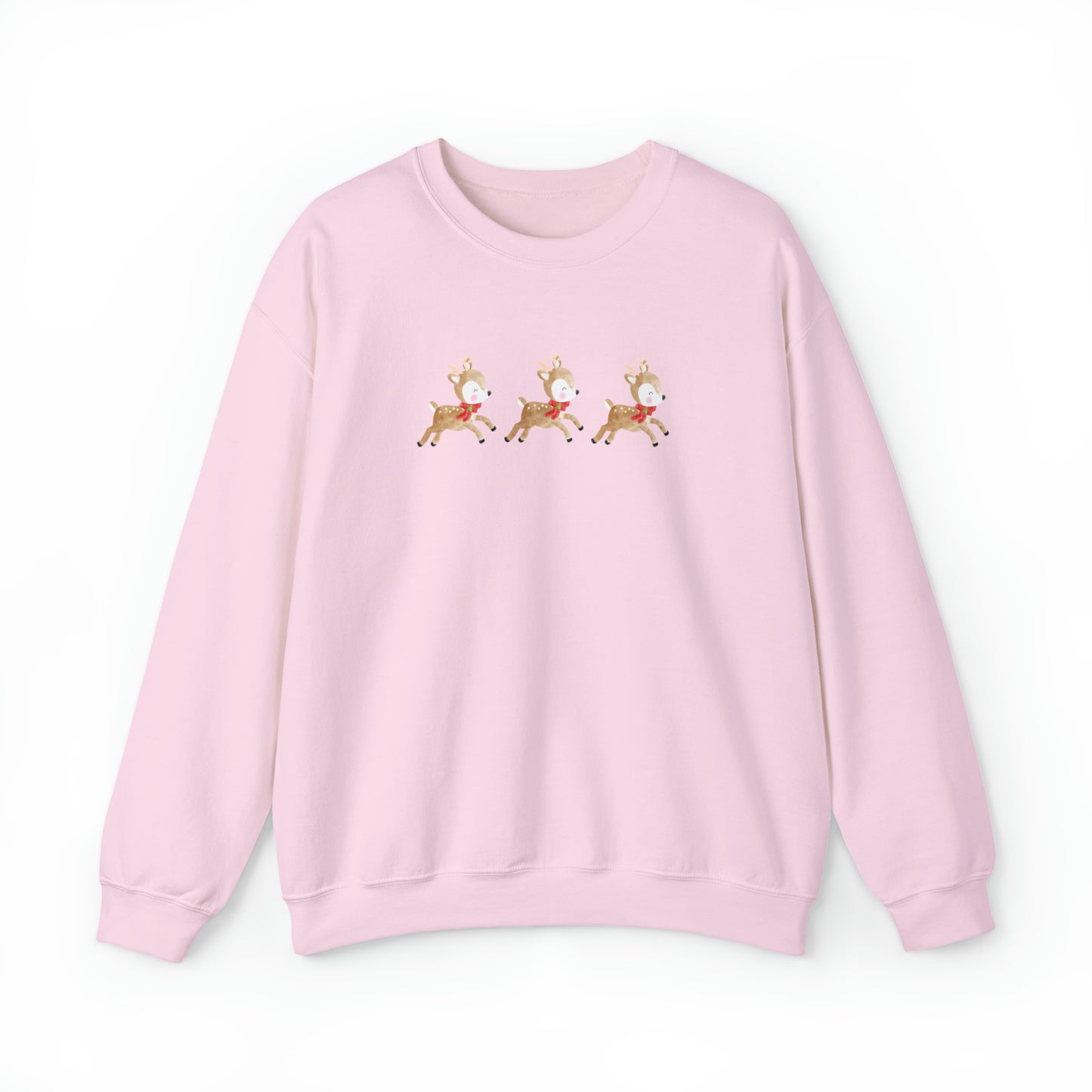 3 Reindeer Flying Unisex Heavy Blend  Crewneck Sweatshirt