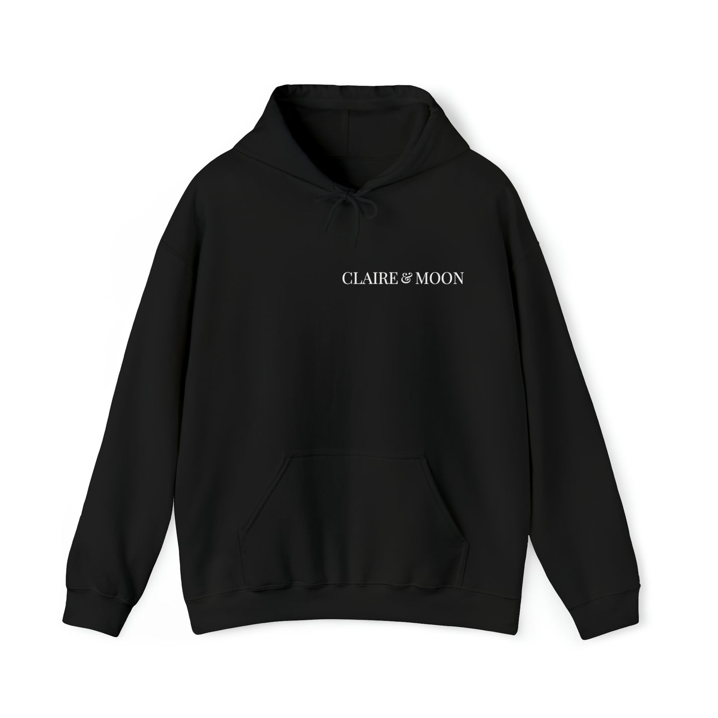 Claireandmoon White Logo Unisex Heavy Blend™ Hooded Sweatshirt