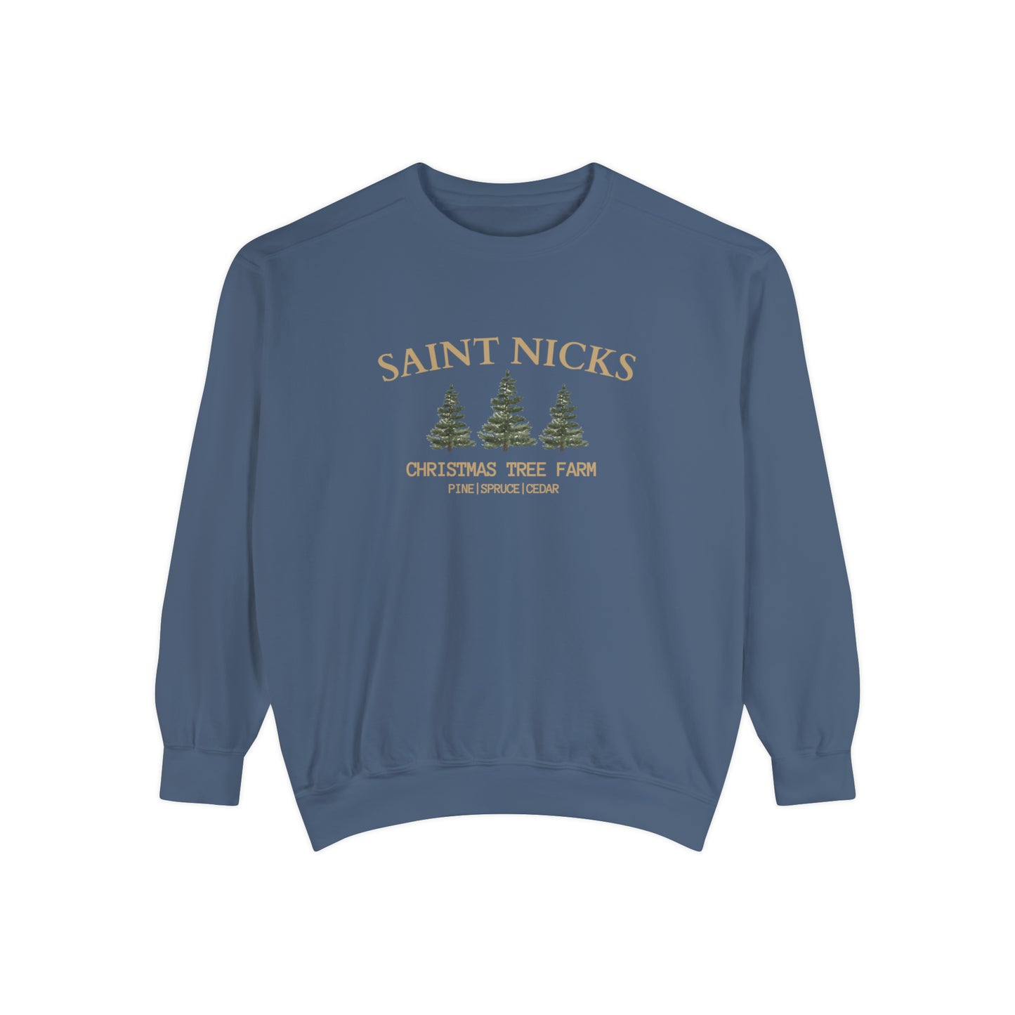 Saints Nicks Christmas Unisex Garment-Dyed Sweatshirt
