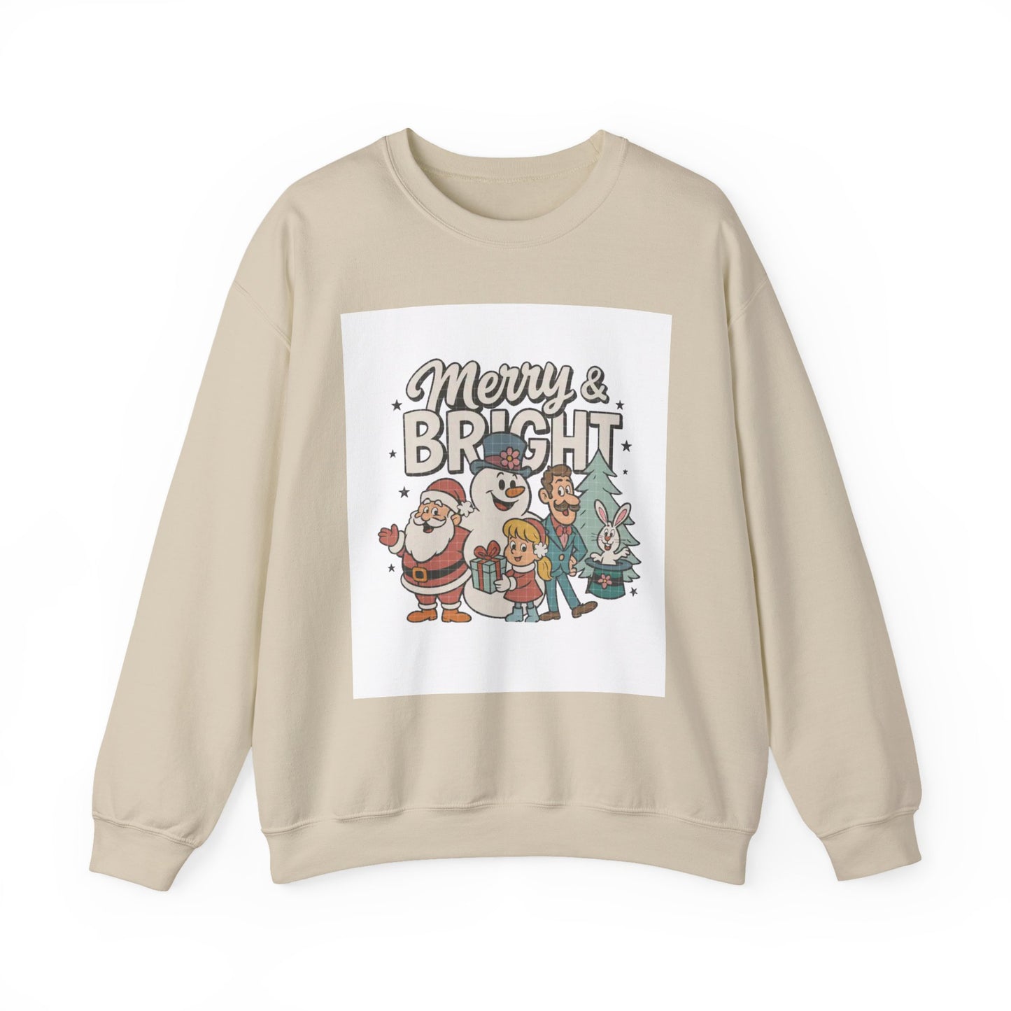 Merry & Bright Holiday Sweatshirt, Christmas Crewneck, Festive Gifts, Unisex Sweater, Cozy Winter Apparel, Holiday Celebrations