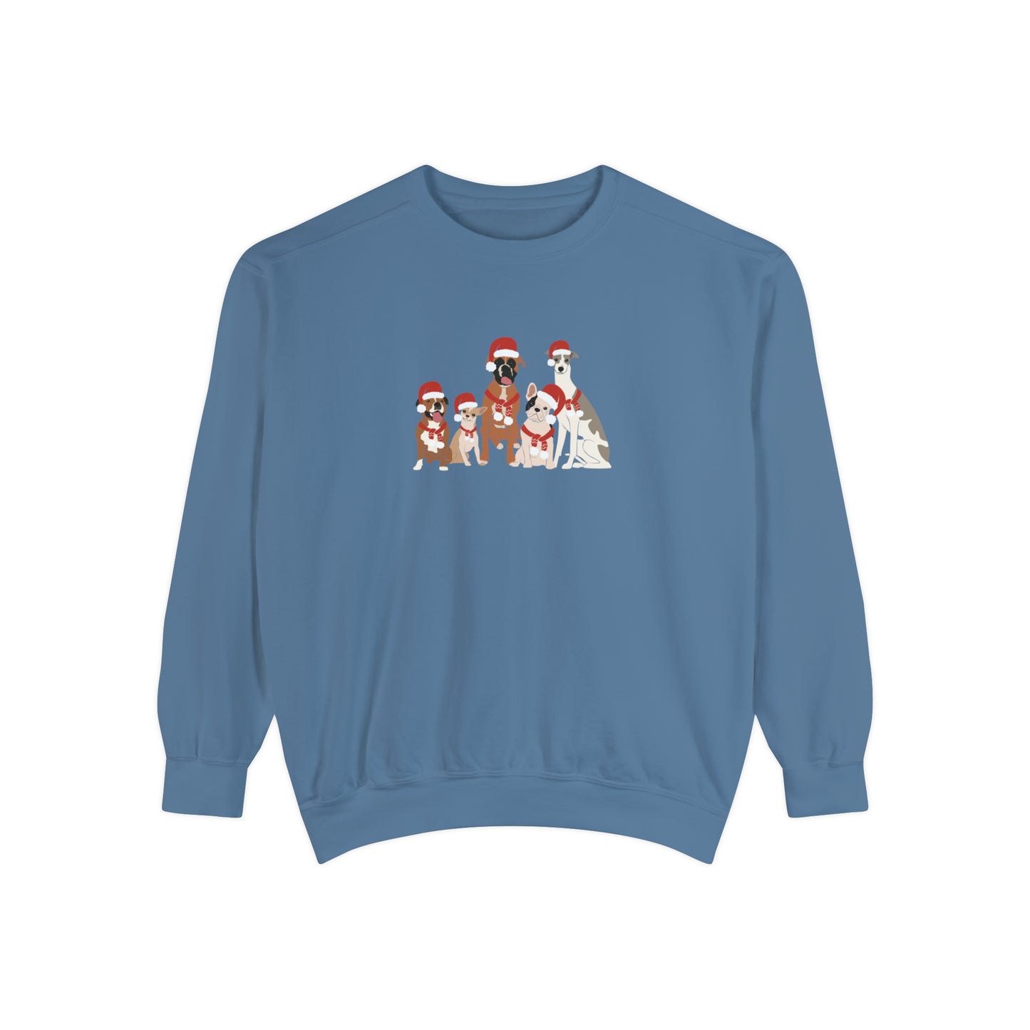 Santa Doggies Unisex Garment-Dyed Sweatshirt