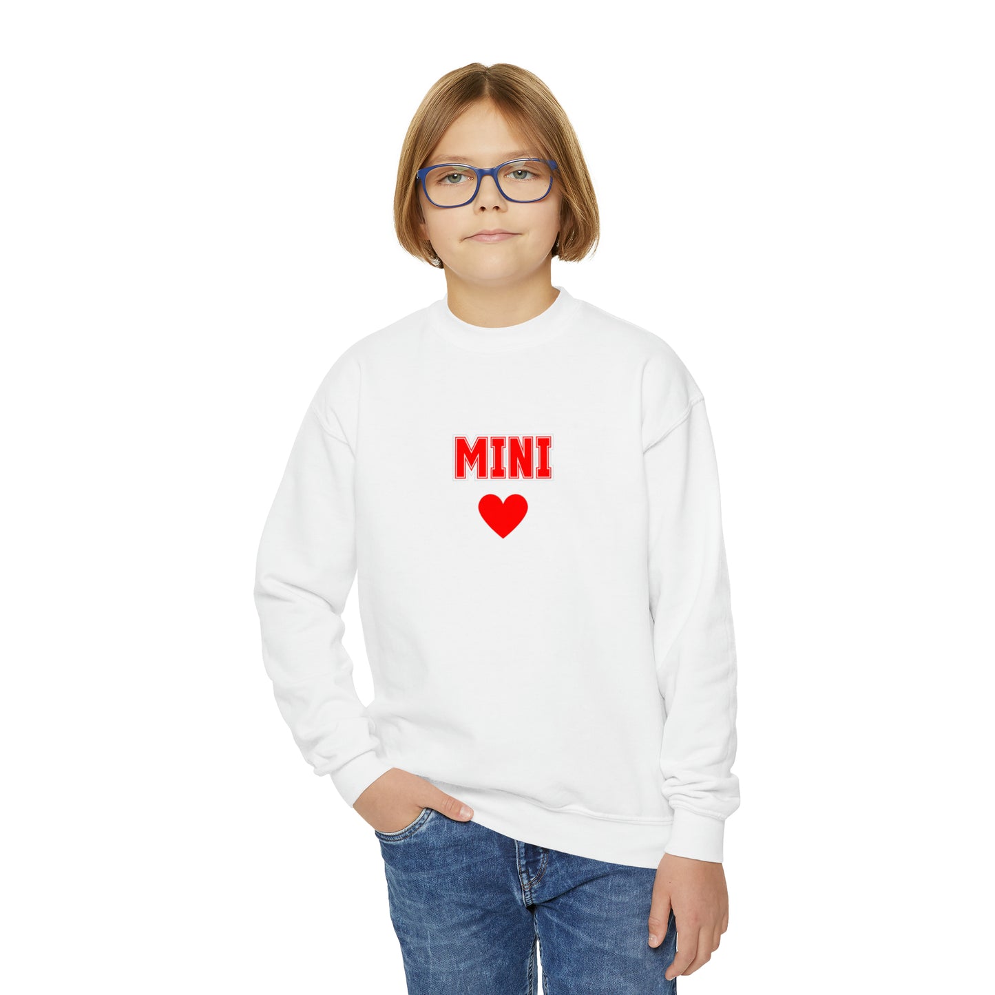 Mini valentines Youth Crewneck Sweatshirt