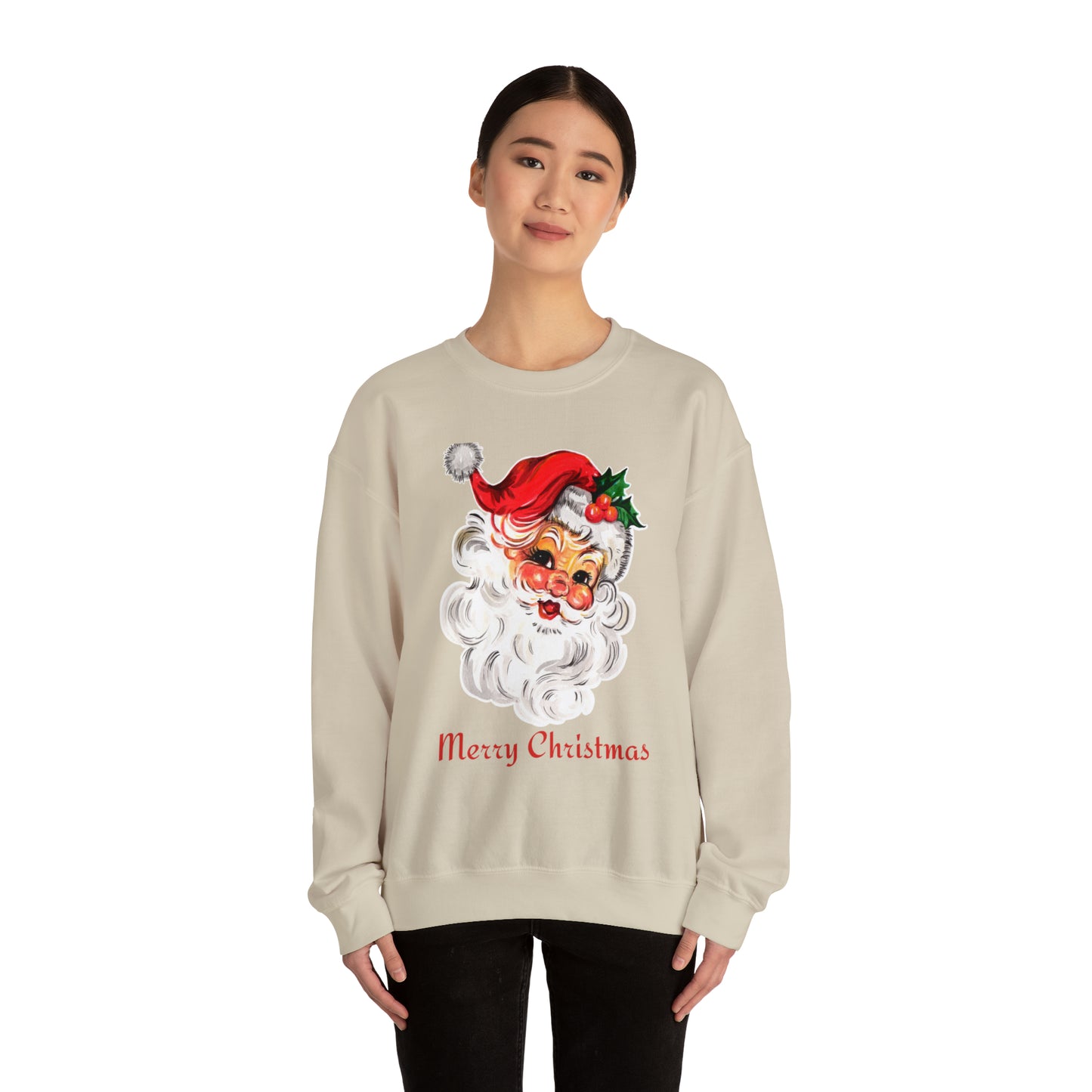 Merry Christmas Vintage Santa Unisex Heavy Blend Crewneck Sweatshirt