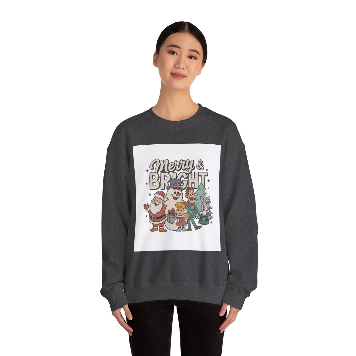 Merry & Bright Holiday Sweatshirt, Christmas Crewneck, Festive Gifts, Unisex Sweater, Cozy Winter Apparel, Holiday Celebrations