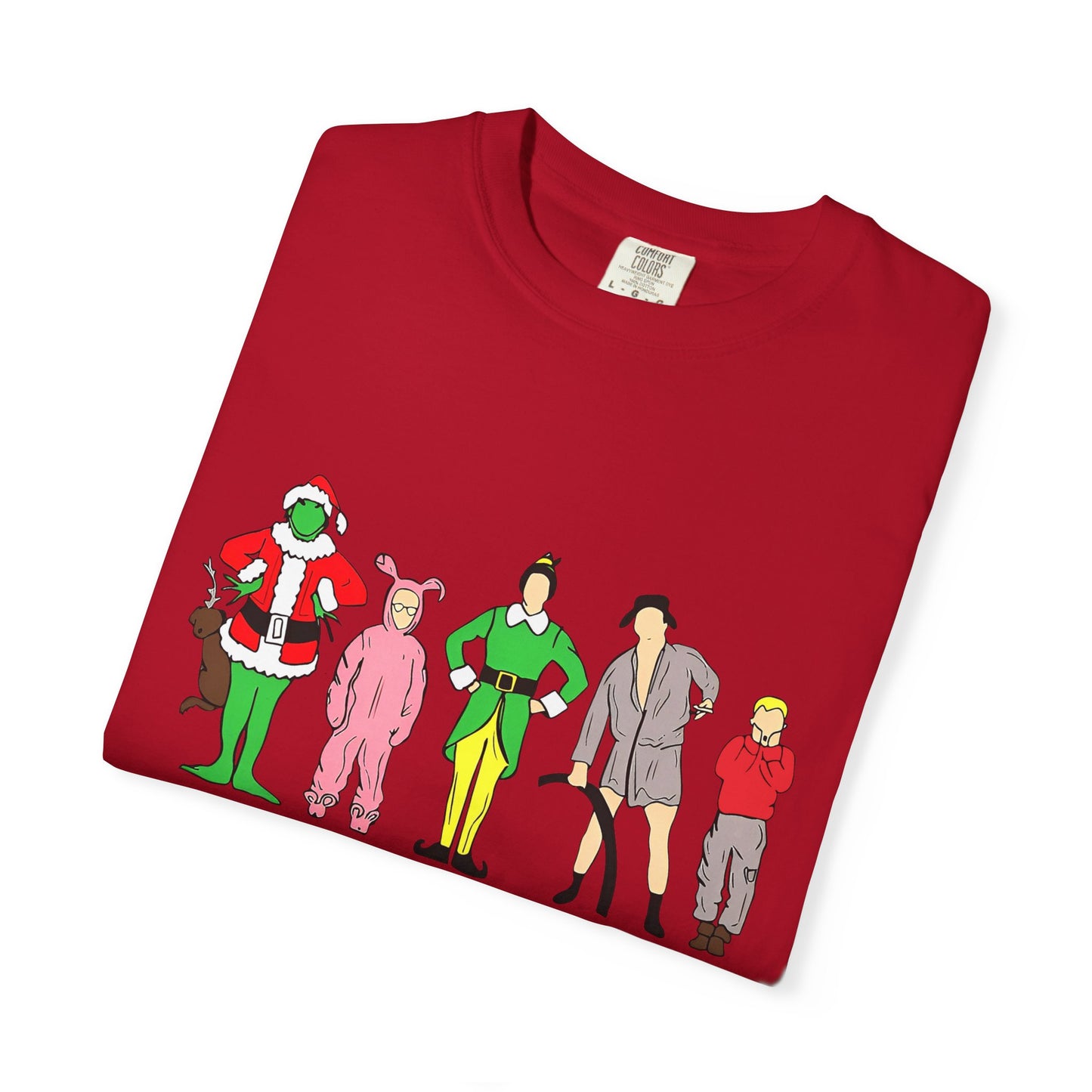 Friends Character Holiday T-shirt | Unisex Christmas Apparel, Gift for Friends Lovers, Casual Outfit, Seasonal Wear, Fan Merchandise