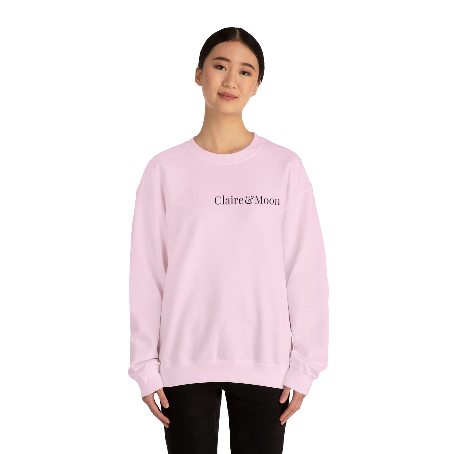 Claireandmoon Black Logo Unisex Heavy Blend™ Crewneck Sweatshirt
