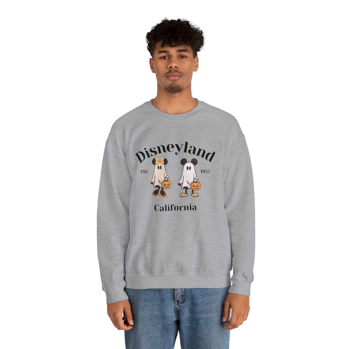 Disneyland Mickey And Minnie Ghost Unisex Heavy Blend Crewneck Sweatshirt