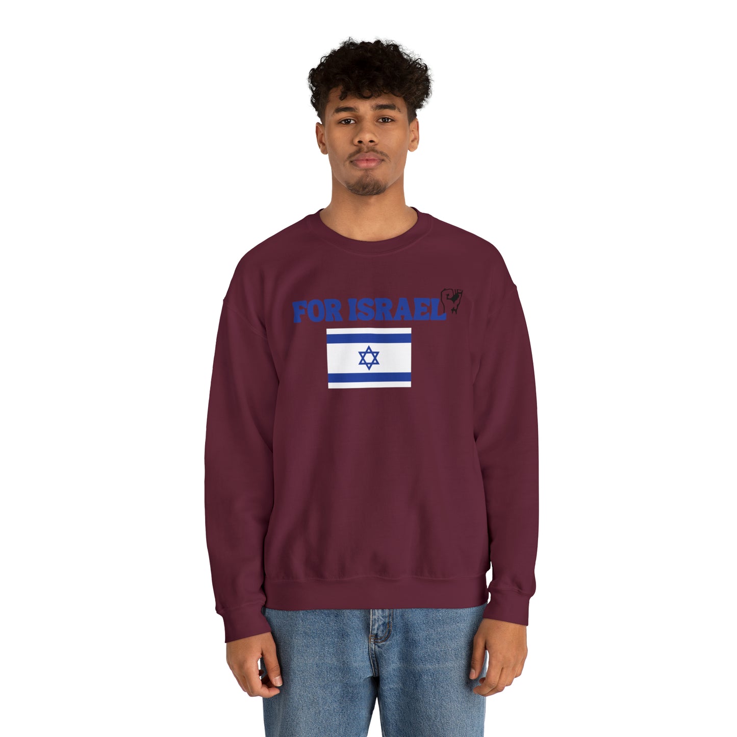 For Israel Unisex Heavy Blend Crewneck Sweatshirt