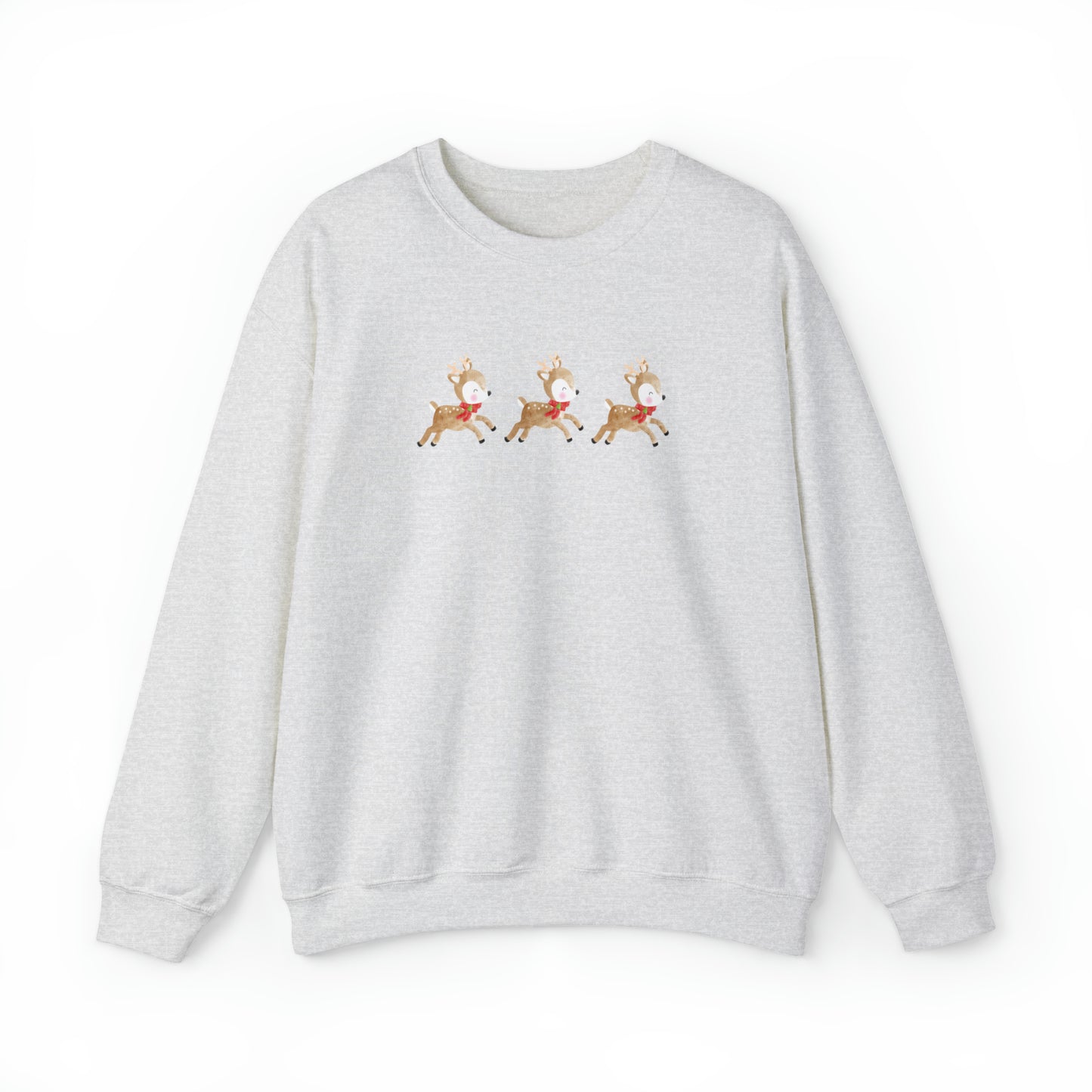 3 Reindeer Flying Unisex Heavy Blend  Crewneck Sweatshirt