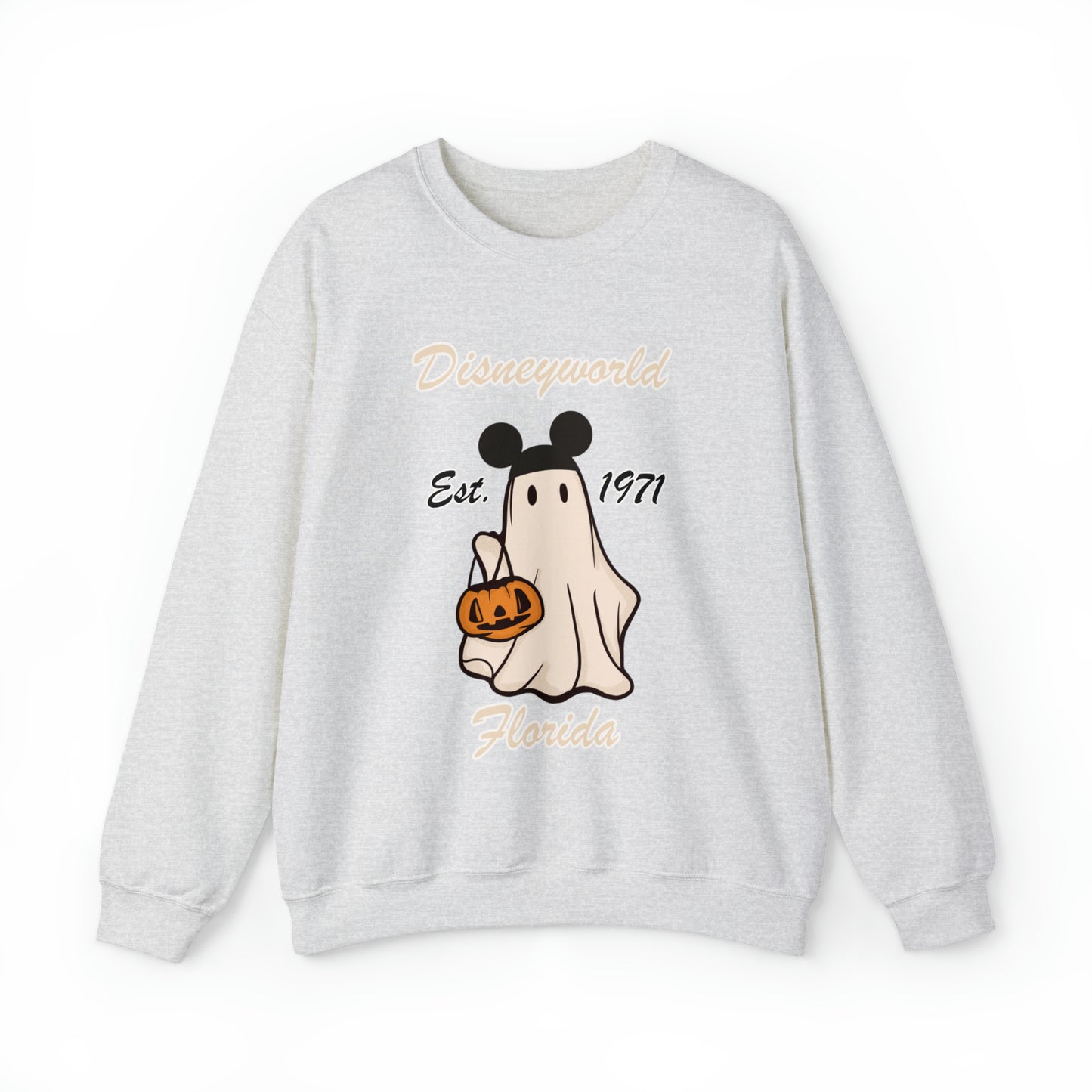 Disney World Ghost Mickey Unisex Heavy Blend Crewneck Sweatshirt