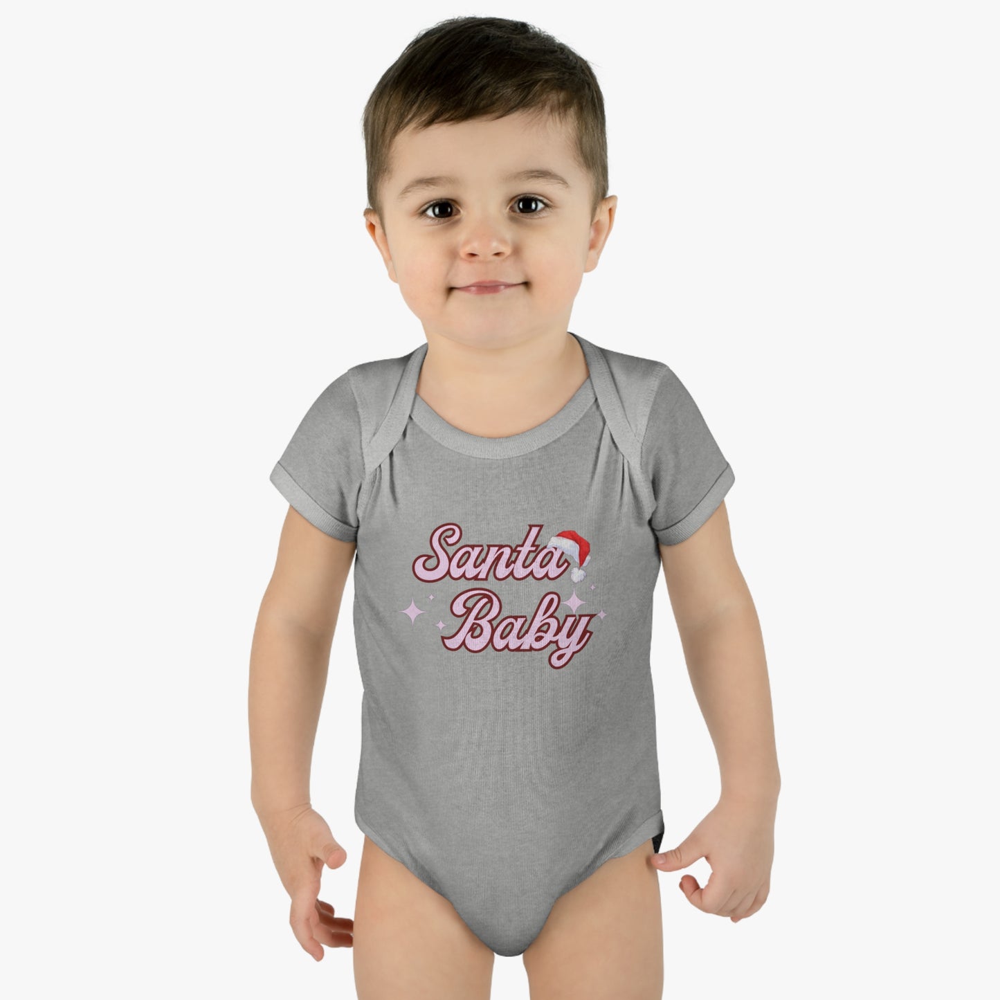 Santa Baby Infant Baby Rib Bodysuit