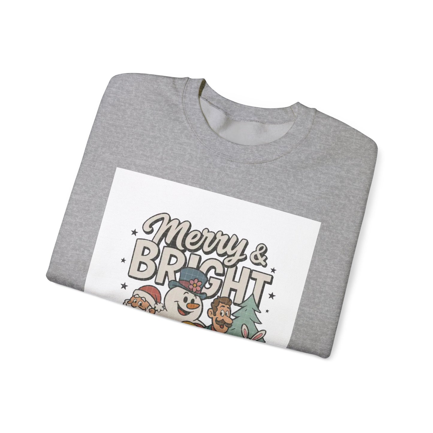 Merry & Bright Holiday Sweatshirt, Christmas Crewneck, Festive Gifts, Unisex Sweater, Cozy Winter Apparel, Holiday Celebrations