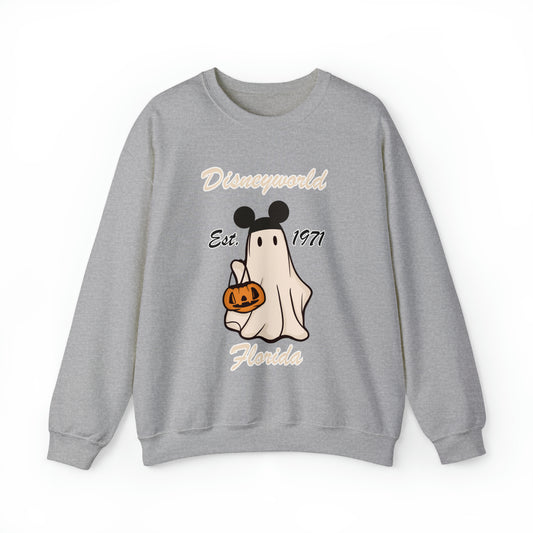 Disney World Ghost Mickey Unisex Heavy Blend Crewneck Sweatshirt