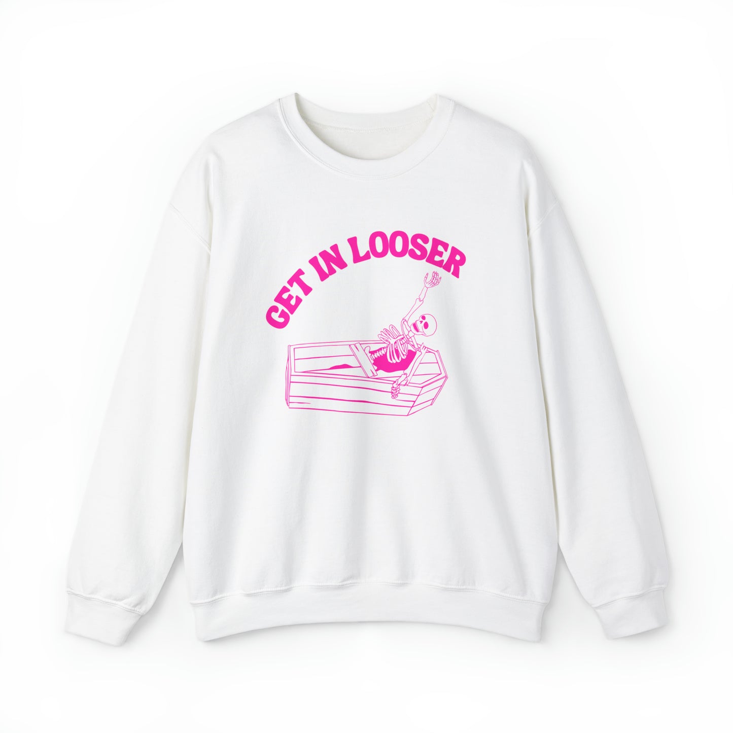 Get In Looser Skeleton Unisex Heavy Blend Crewneck Sweatshirt