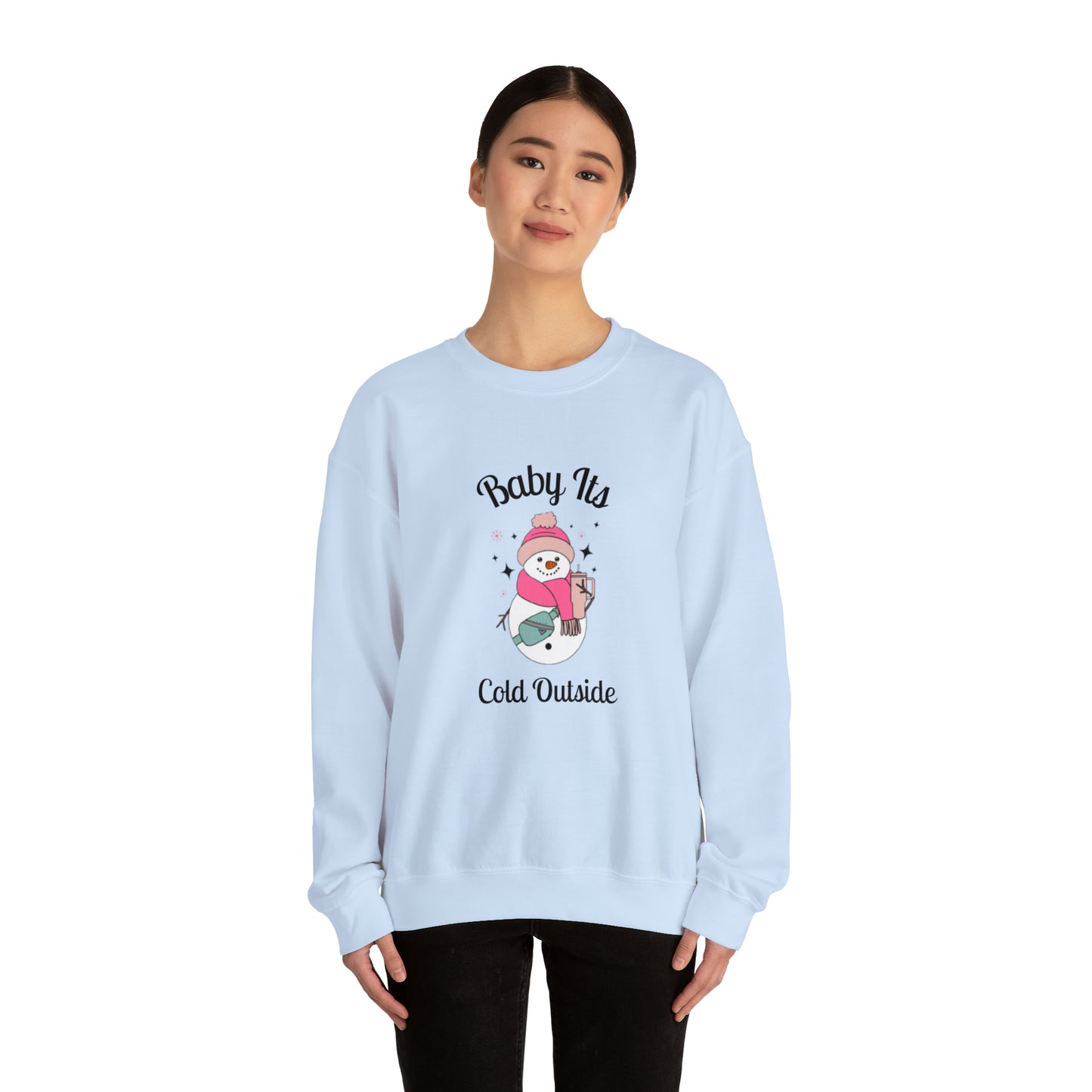 Baby Its Cold Outside Snowman Stanley Unisex Heavy Blend Crewneck Sweatshirt