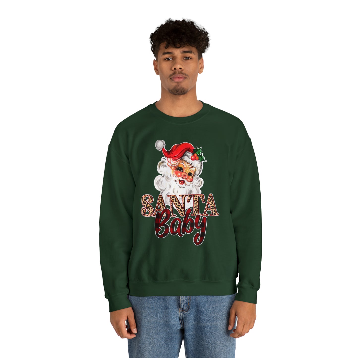 Santa Baby Vintage Santa Unisex Heavy Blend Crewneck Sweatshirt