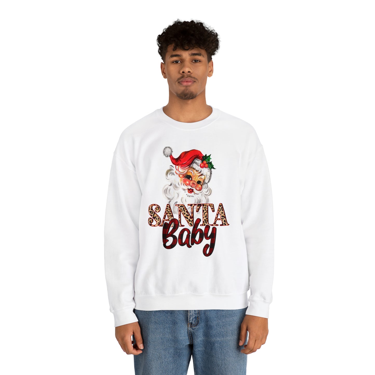 Santa Baby Vintage Santa Unisex Heavy Blend Crewneck Sweatshirt