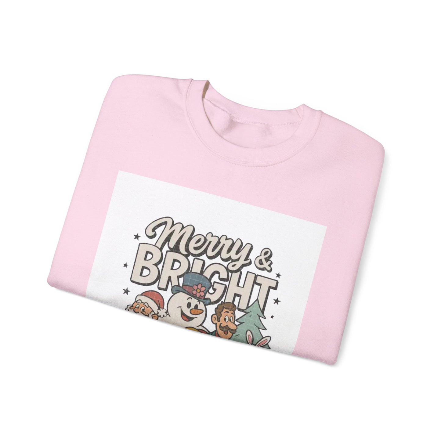 Merry & Bright Holiday Sweatshirt, Christmas Crewneck, Festive Gifts, Unisex Sweater, Cozy Winter Apparel, Holiday Celebrations