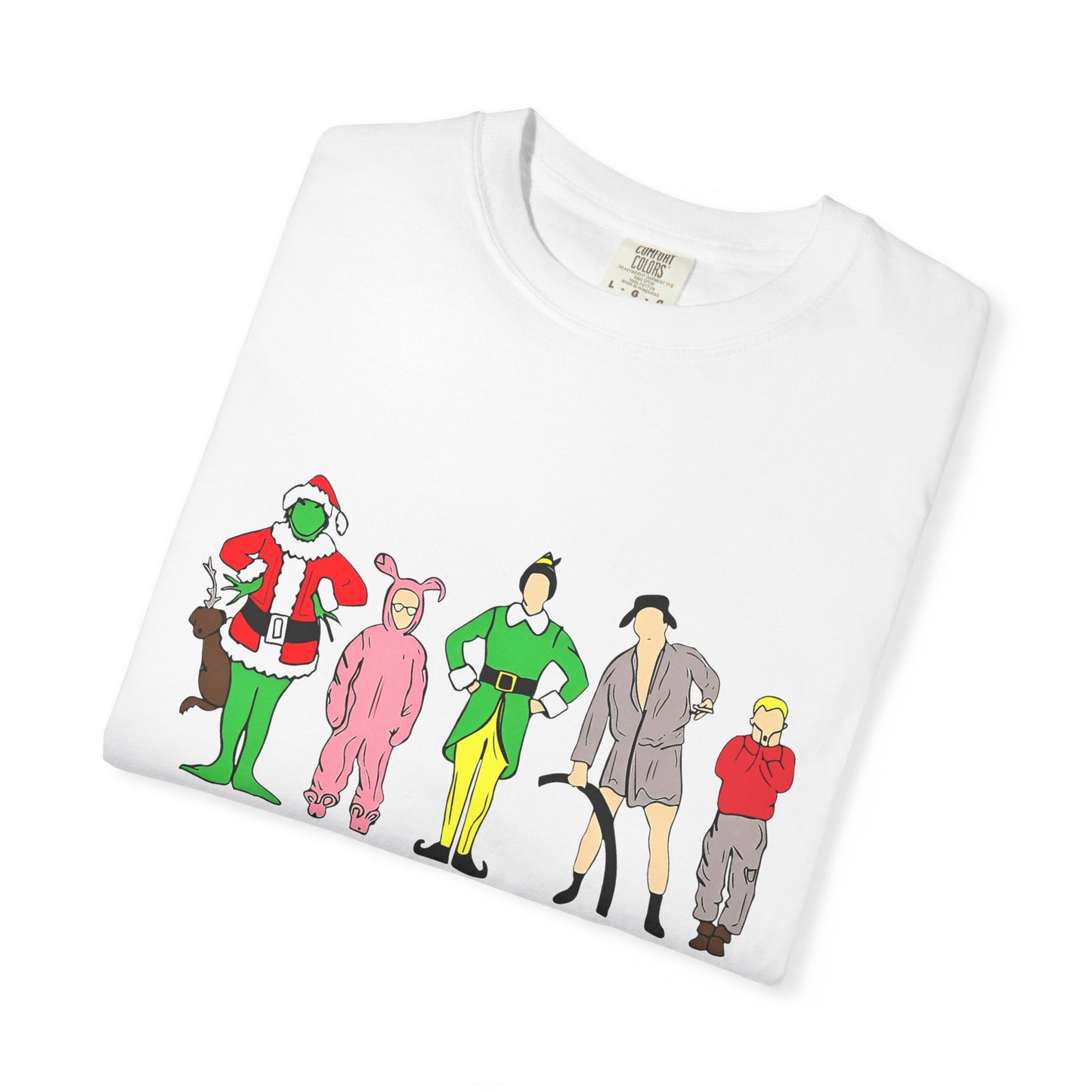 Friends Character Holiday T-shirt | Unisex Christmas Apparel, Gift for Friends Lovers, Casual Outfit, Seasonal Wear, Fan Merchandise