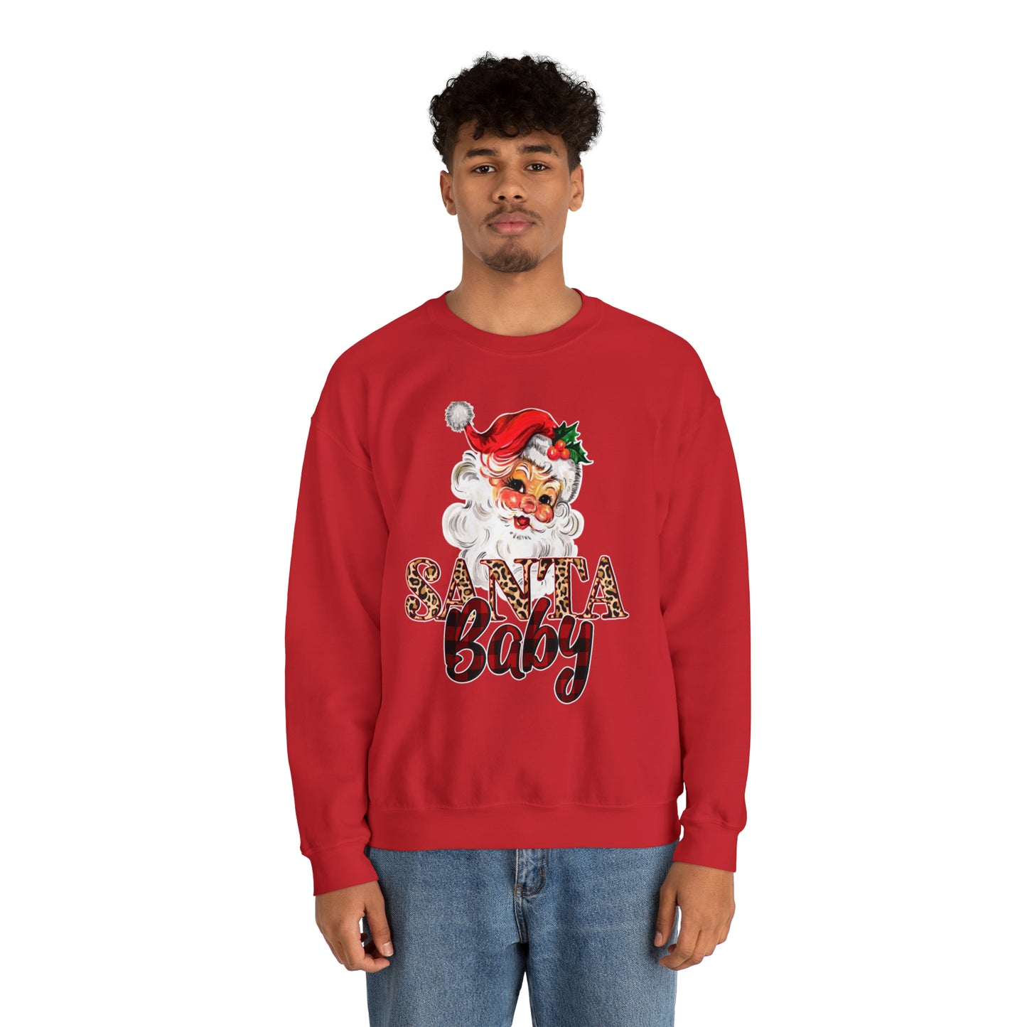 Santa Baby Vintage Santa Unisex Heavy Blend Crewneck Sweatshirt