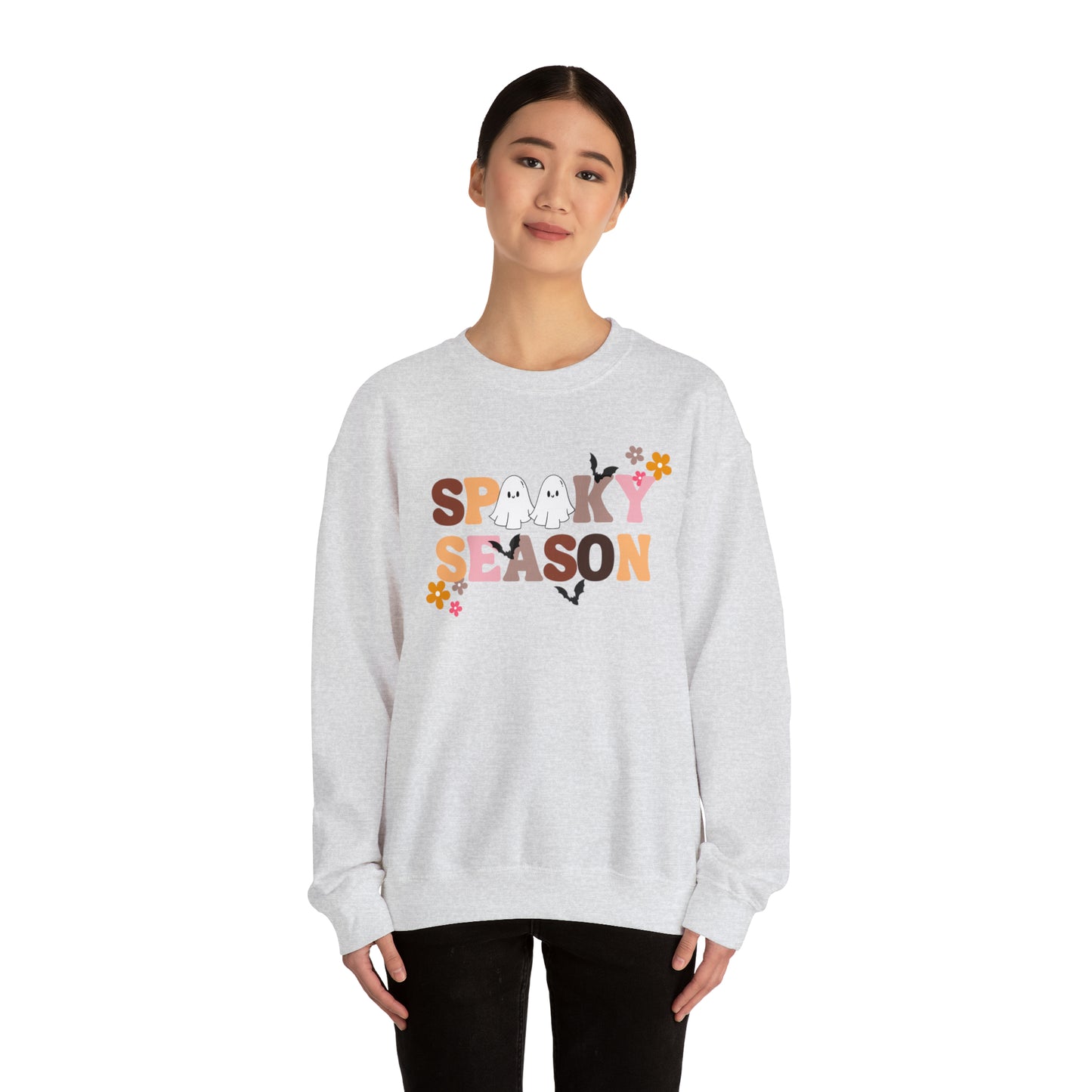 Spooky Season Ghosts Unisex Heavy Blend Crewneck Sweatshirt