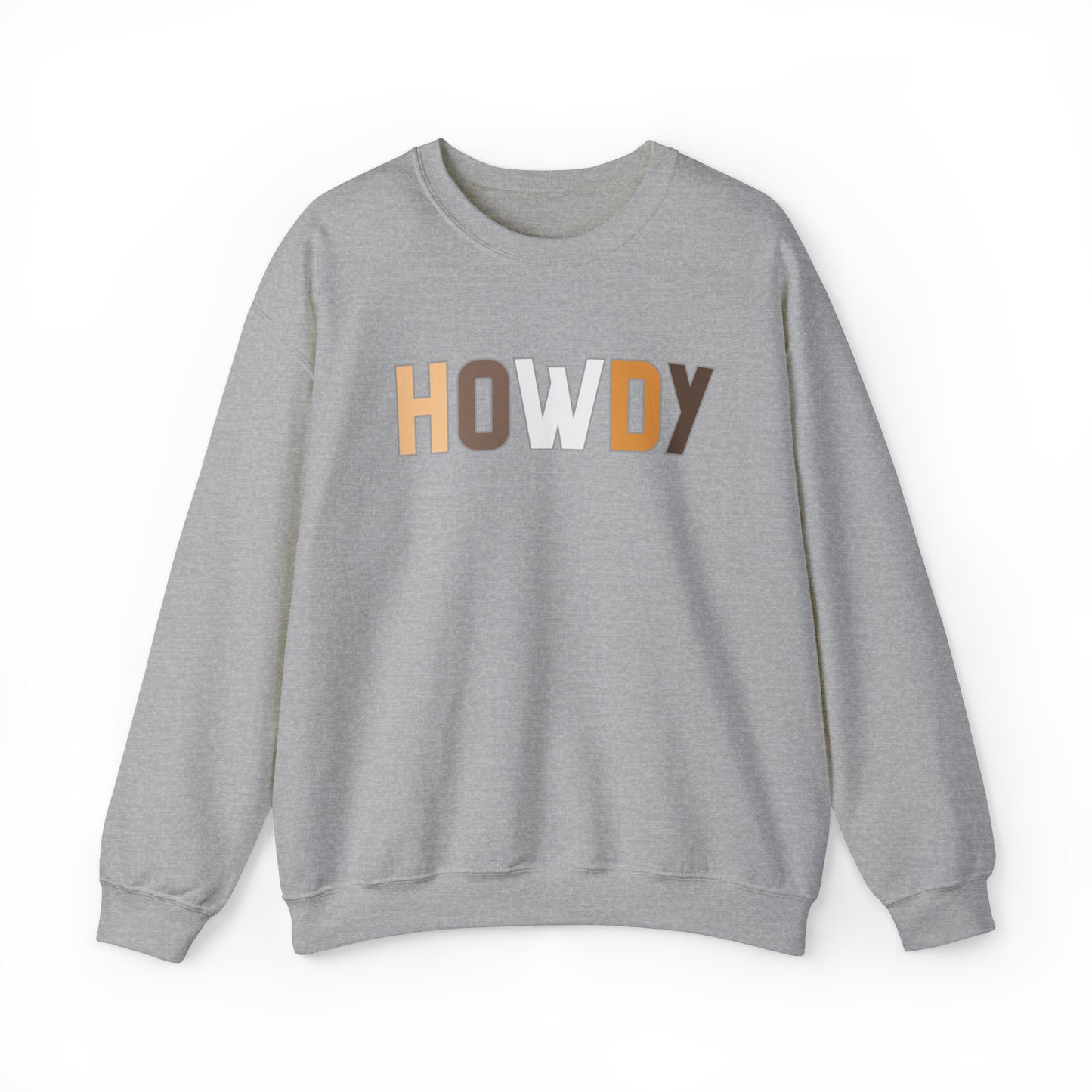 Howdy Beige Unisex Heavy Blend Crewneck Sweatshirt