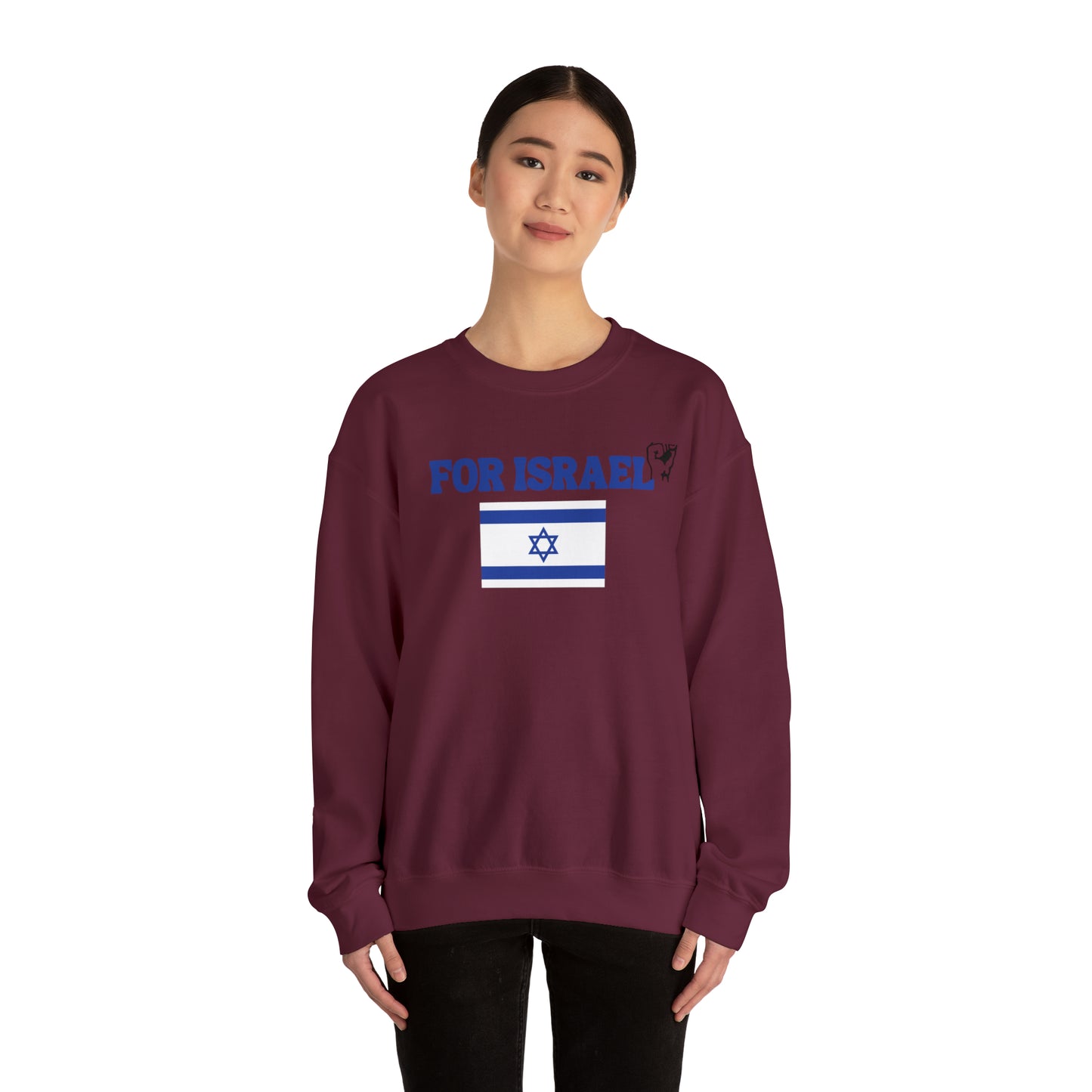 For Israel Unisex Heavy Blend Crewneck Sweatshirt