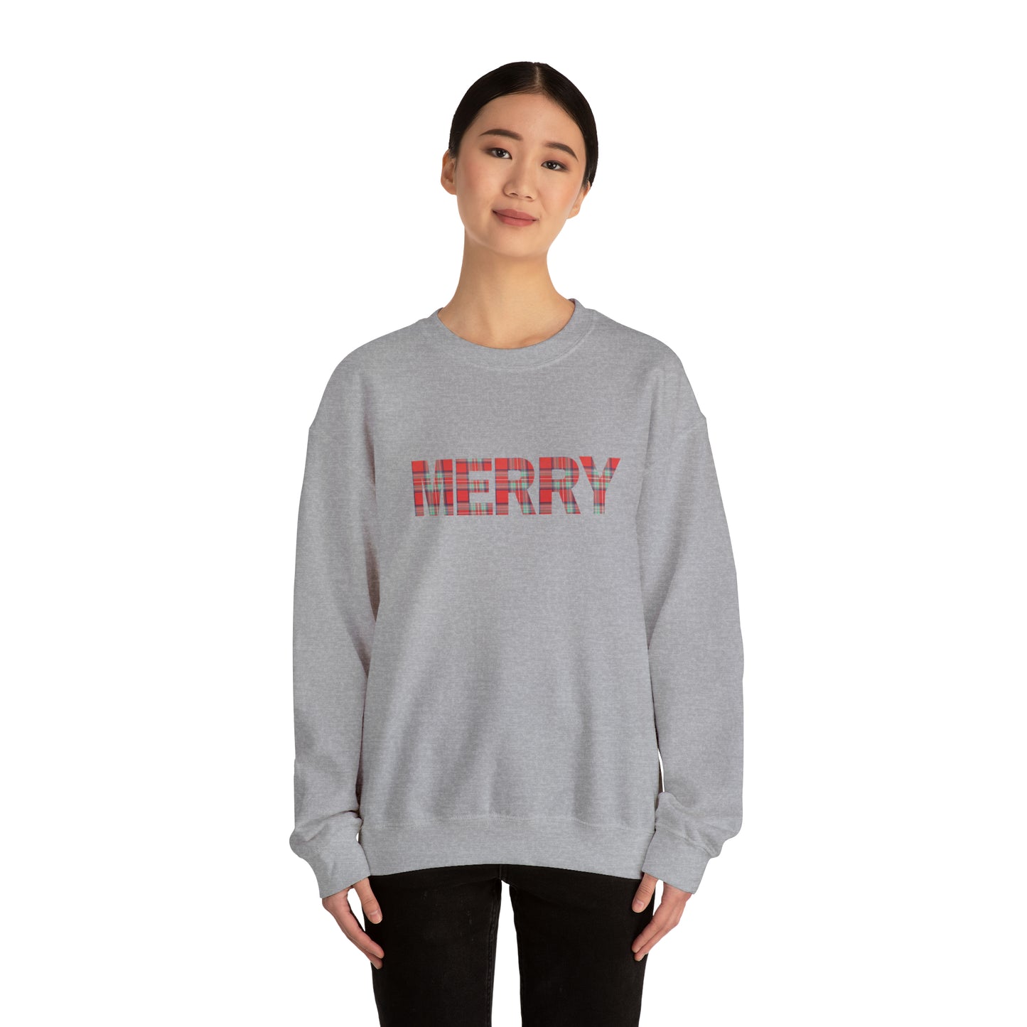 Merry Plaid Unisex Heavy Blend Crewneck Sweatshirt
