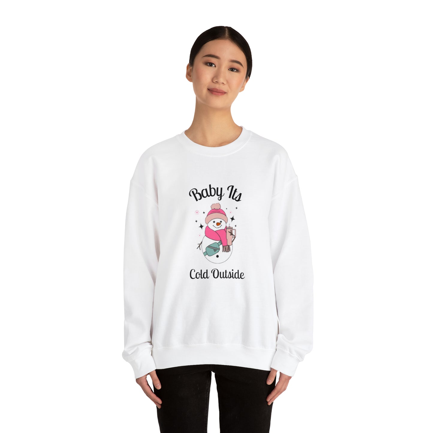 Baby Its Cold Outside Snowman Stanley Unisex Heavy Blend Crewneck Sweatshirt