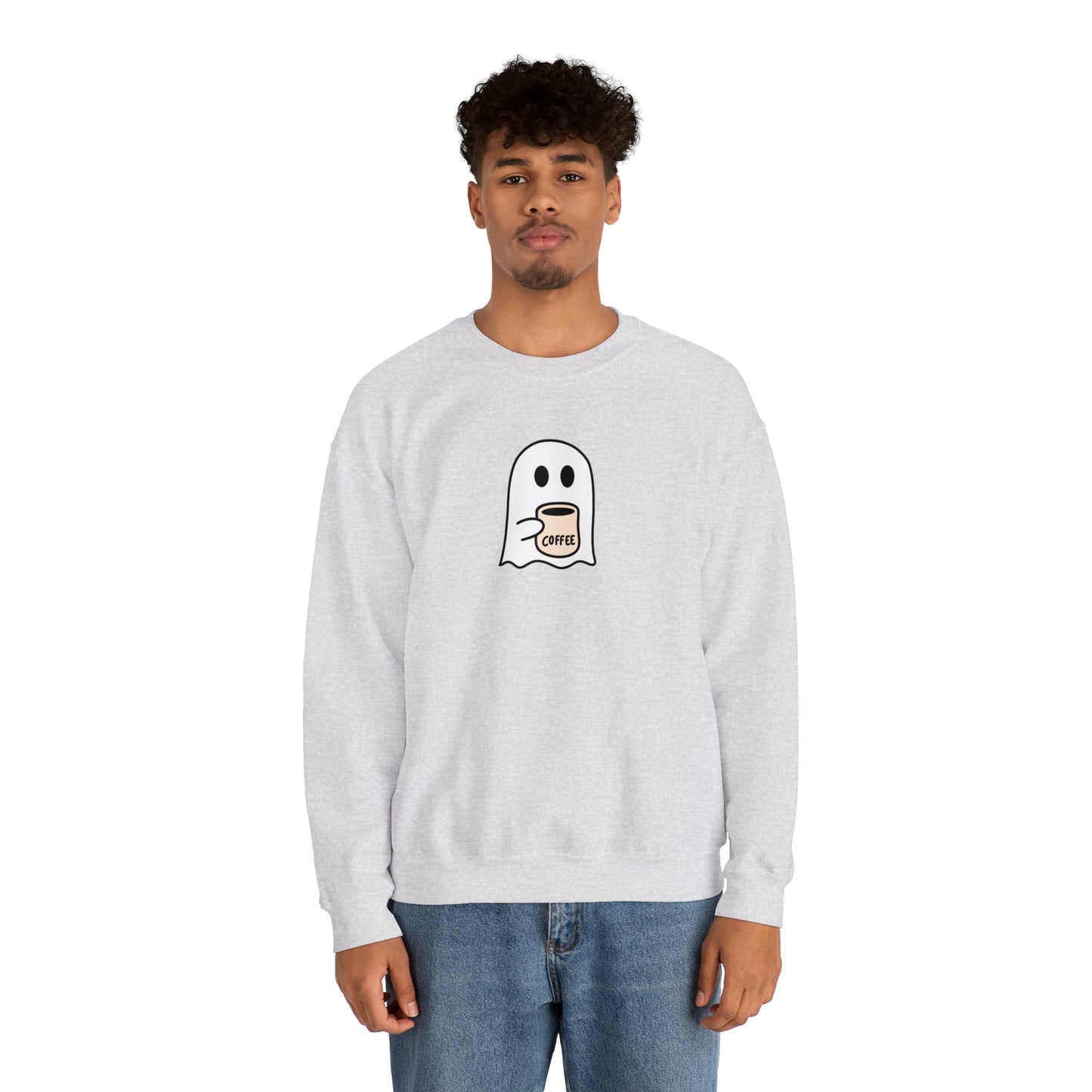 Ghost Coffee Unisex Heavy Blend Crewneck Sweatshirt