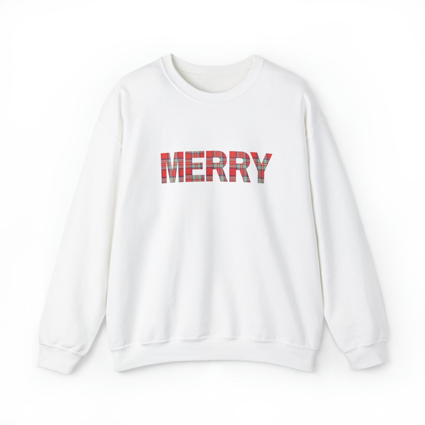 Merry Plaid Unisex Heavy Blend Crewneck Sweatshirt