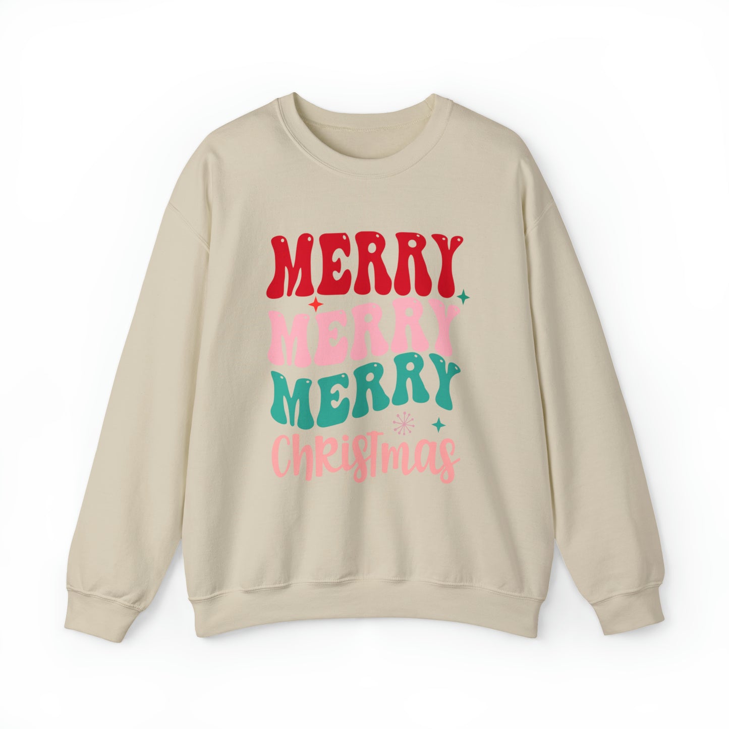 Merry Merry Merry Christmas Unisex Heavy BlendCrewneck Sweatshirt