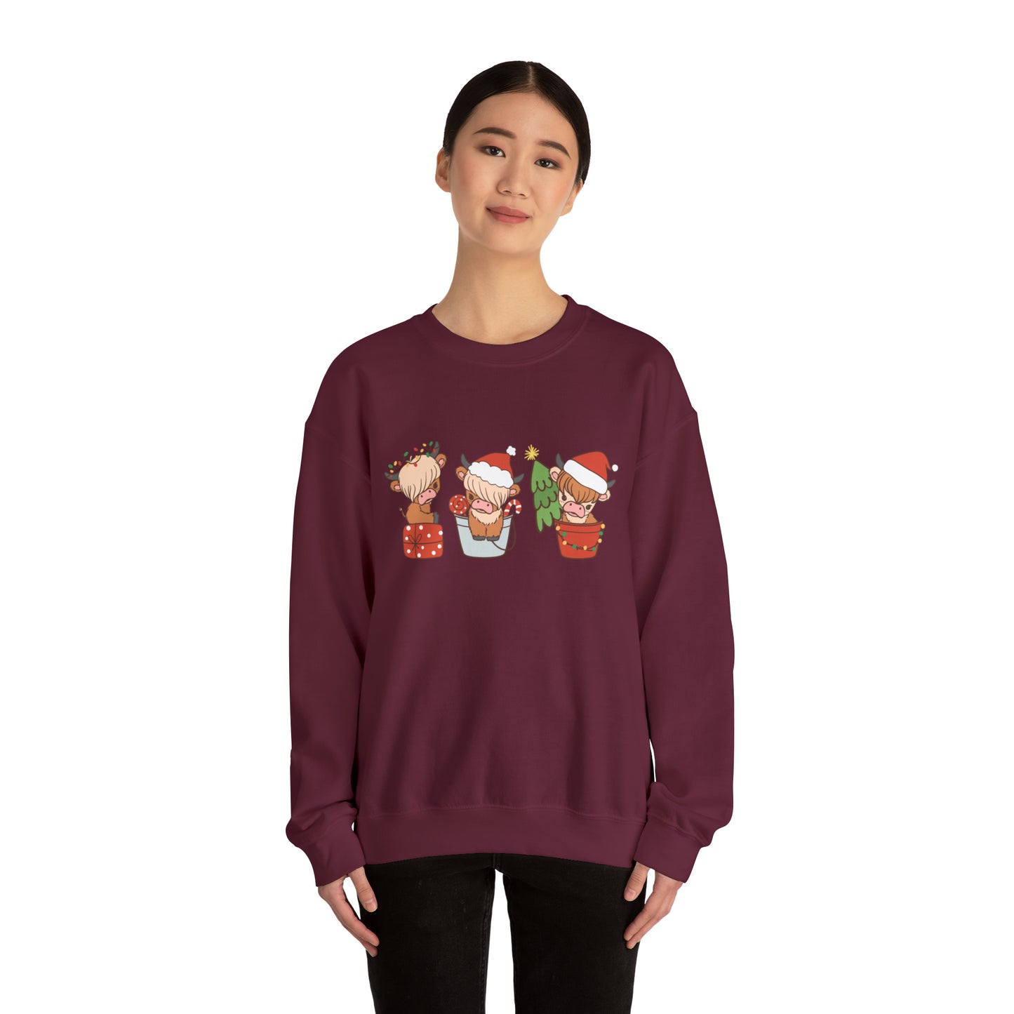Highland Cows Christmas Unisex Sweatshirt