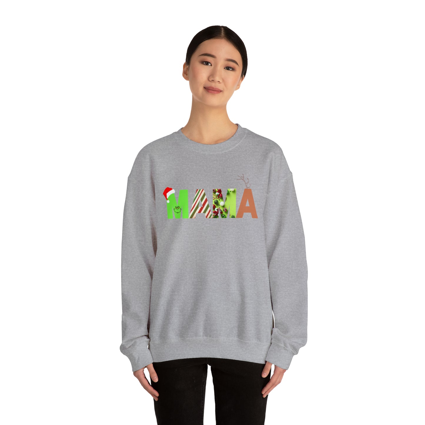 Mama Grinch Unisex Heavy Blend Crewneck Sweatshirt