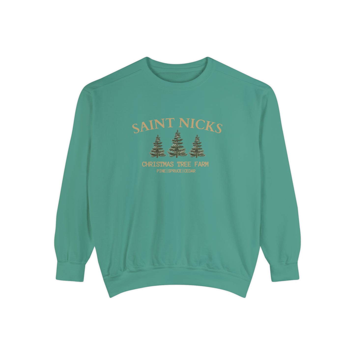 Saints Nicks Christmas Unisex Garment-Dyed Sweatshirt
