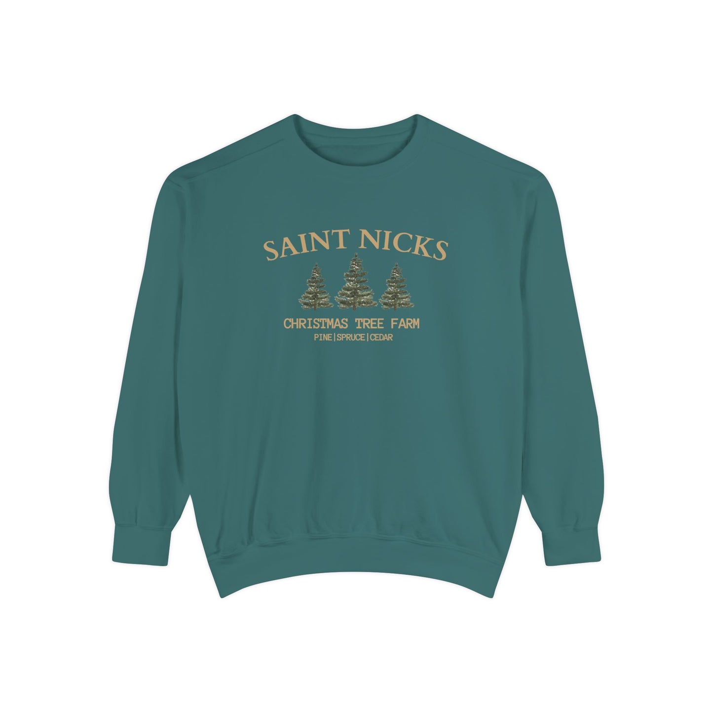 Saints Nicks Christmas Unisex Garment-Dyed Sweatshirt