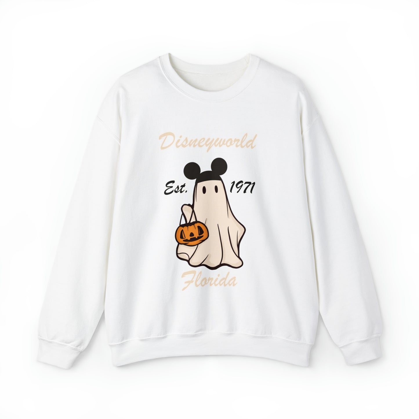 Disney World Ghost Mickey Unisex Heavy Blend Crewneck Sweatshirt