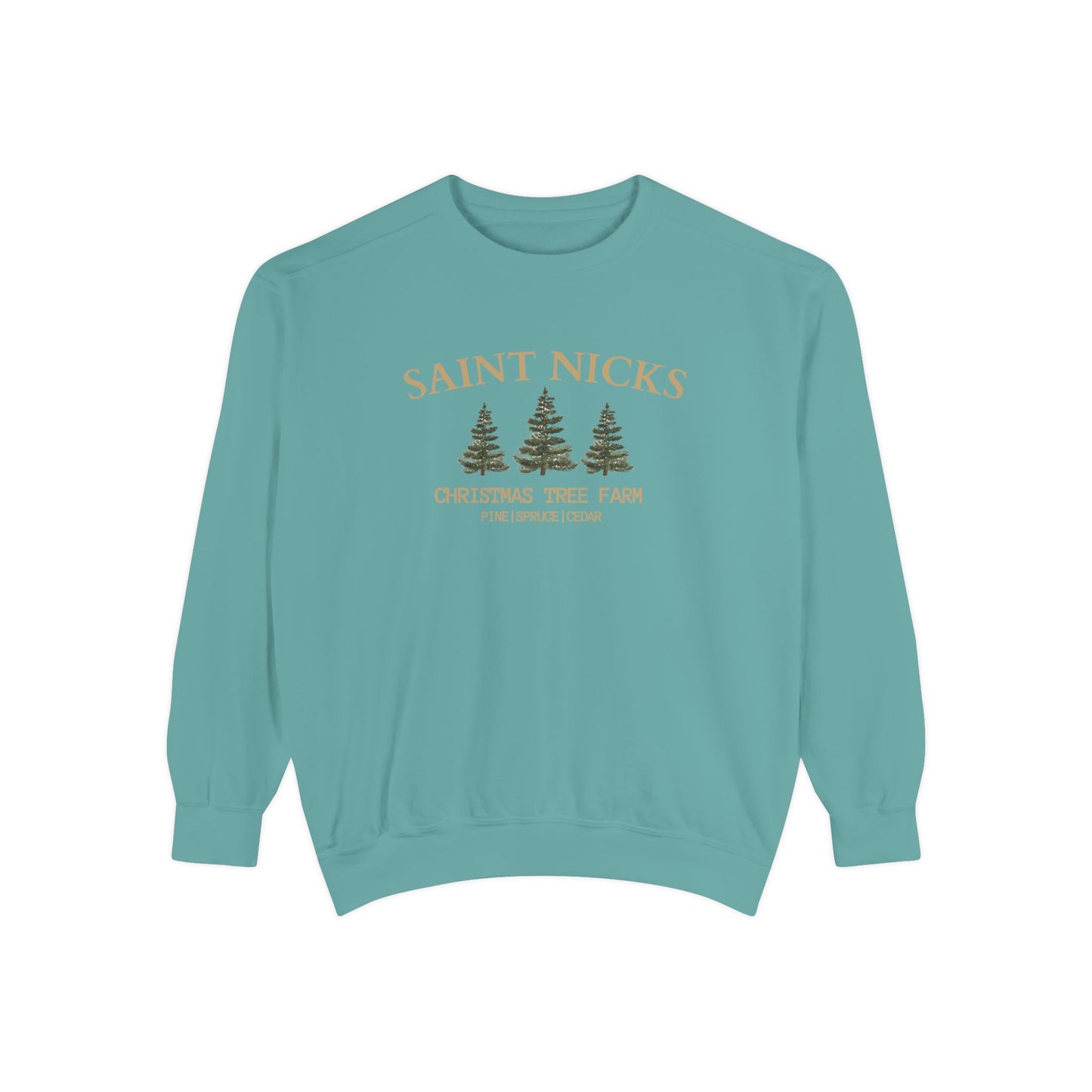Saints Nicks Christmas Unisex Garment-Dyed Sweatshirt