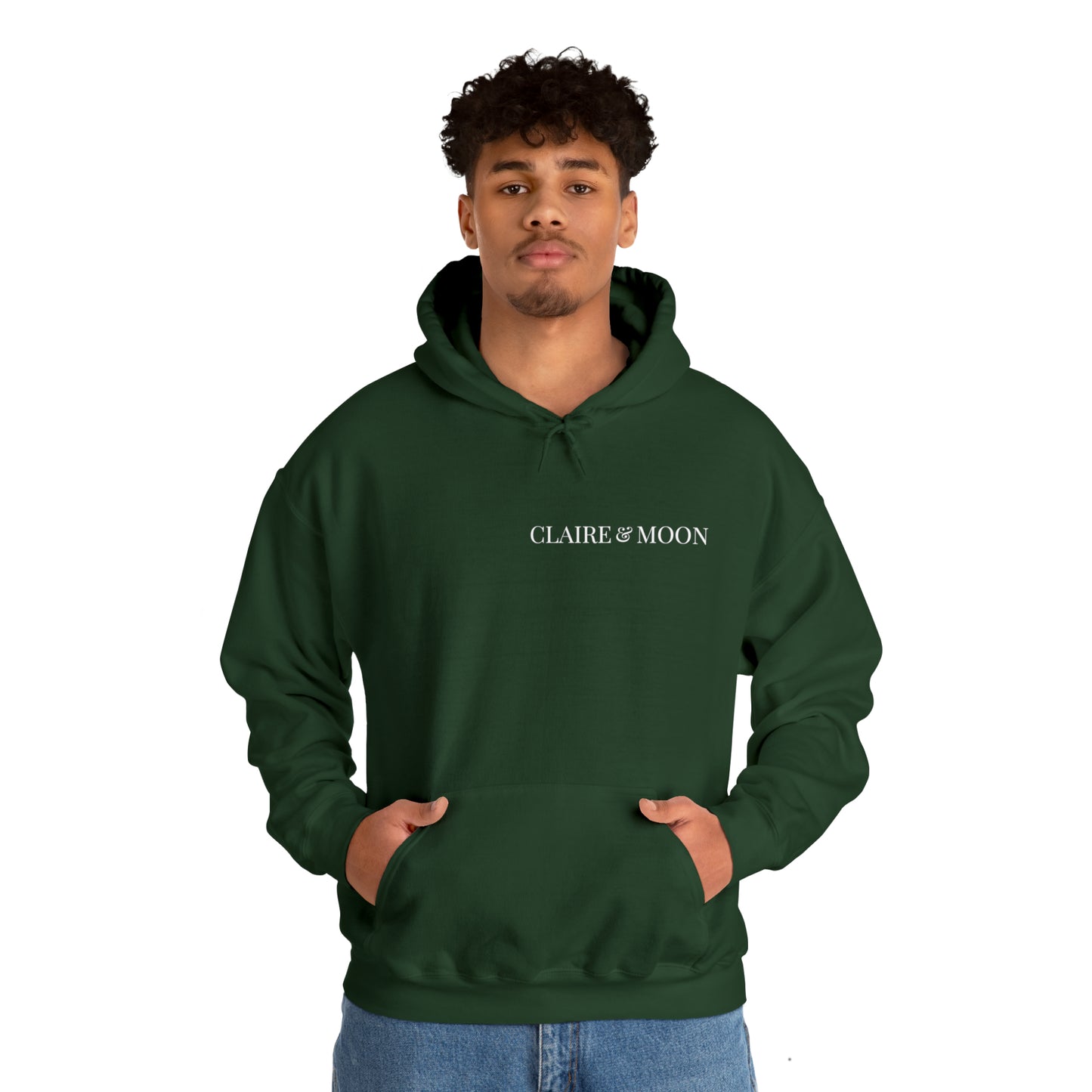 Claireandmoon White Logo Unisex Heavy Blend™ Hooded Sweatshirt