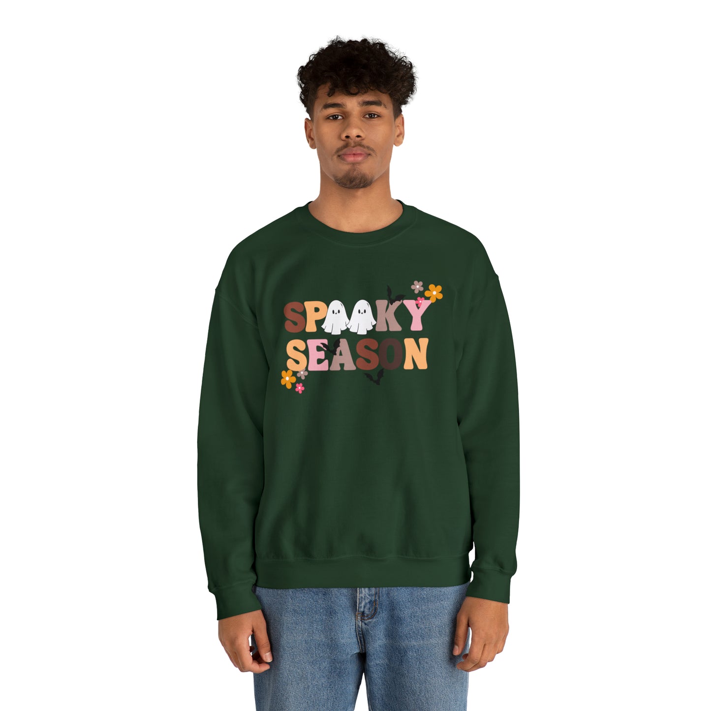Spooky Season Ghosts Unisex Heavy Blend Crewneck Sweatshirt